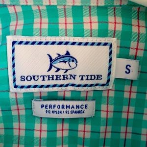 Mens long sleeve Southern Tide performance shirt